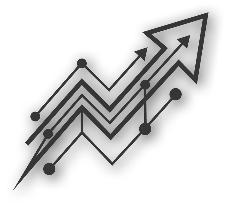 Digital growth arrow icon